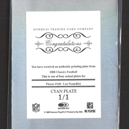 2009 Donruss Classics Leo Nomellini #148 Cyan Printing Plate 1/1