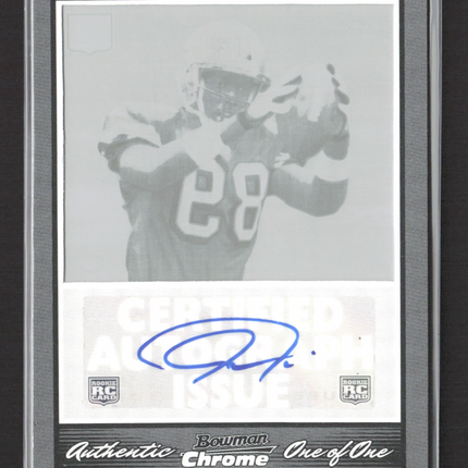 2007 Bowman Chrome Jason Hill #BC89 Black Printing Plate 1/1 RC Auto