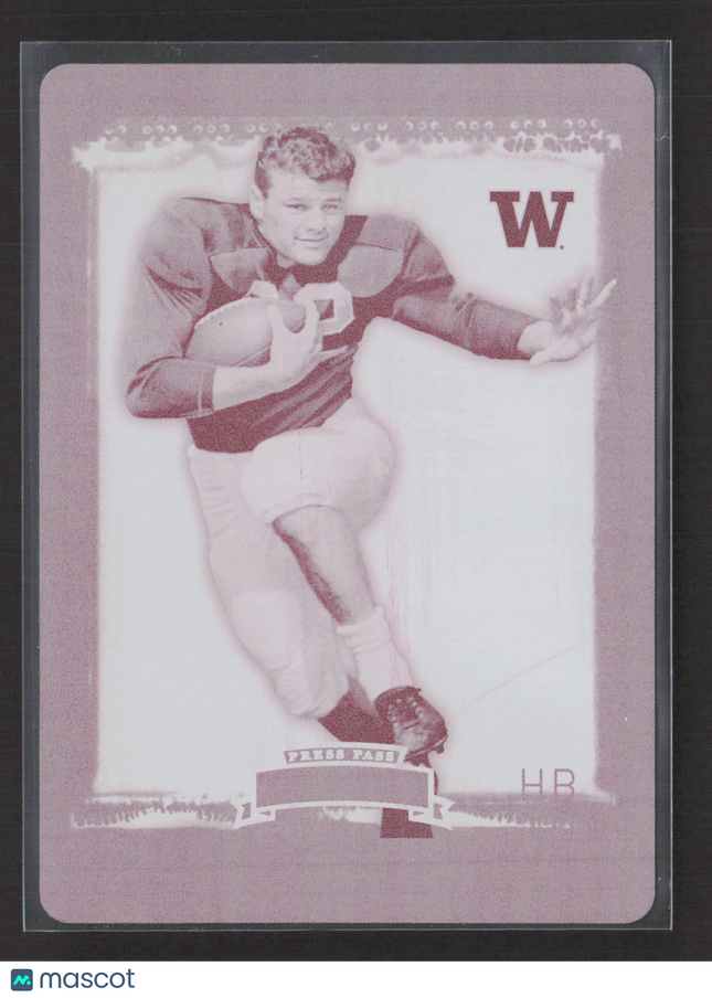 2008 Press Pass Legends Football Hugh McElhenny #93 Magenta Printing Plate 1/1