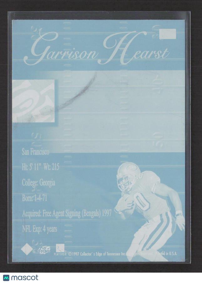 1997 Collector's Edge Extreme Garrison Hearst 1/1