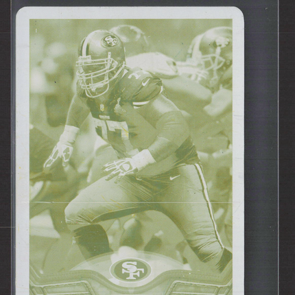2013 Topps Mini Football Mike Iupati #29 Yellow Printing Plate 1/1