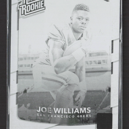 2018 Panini Donruss Football Joe Williams #308 Black Printing 1/1