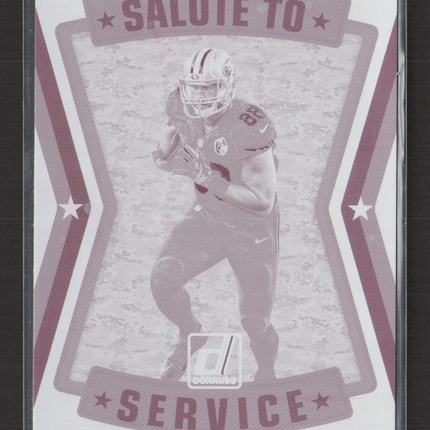 2018 Panini Plates & Patches Donruss Garrett Celek #15 Magenta Printing 1/1