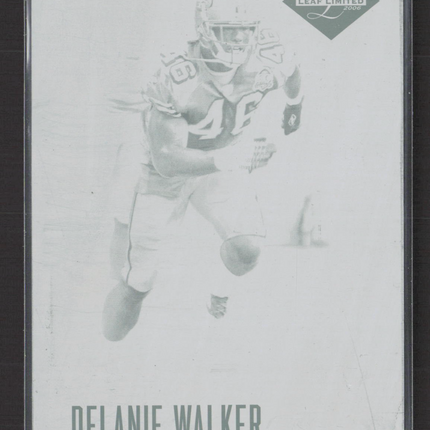 2007 Donruss Playoff Leaf Limited Delanie Walker #179 Black Printing Plate 1/1