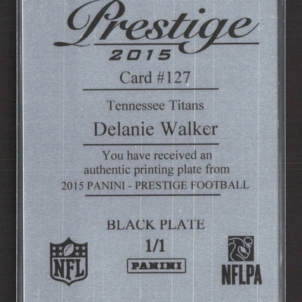 2015 Panini Prestige Delanie Walker #127 Black Printing Plate 1/1