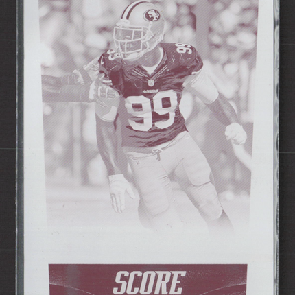 2014 Panini Score Football Aldon Smith #306 Magenta 1/1 Printing Plate