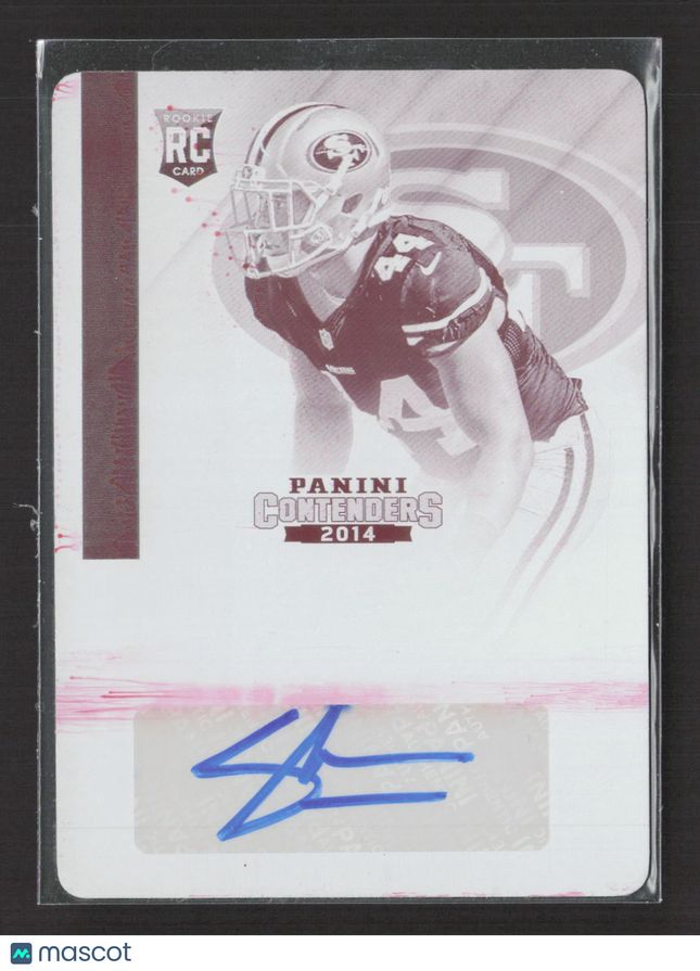 2014 Panini Contenders Shayne Skov #174 Magenta Printing Plate 1/1 RC Auto