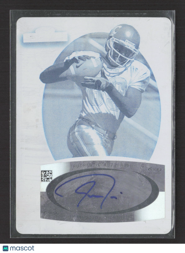 2007 SAGE DECADEnce Jason Hill #R35 Cyan Printing Plate 1/1 Auto