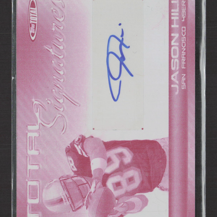 2007 Topps Total Signatures Jason Hill #TS-JH Magenta Printing Plate Auto