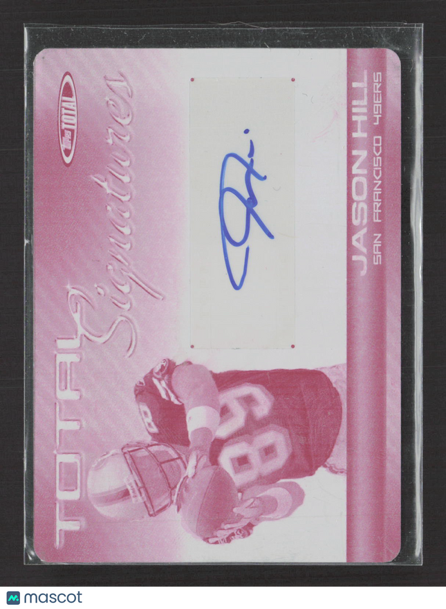 2007 Topps Total Signatures Jason Hill #TS-JH Magenta Printing Plate Auto