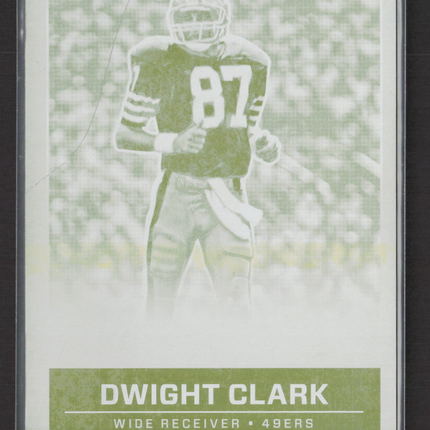 2017 Panini Classics Football Dwight Clark #IC-DC Yellow Printing Plate 1/1