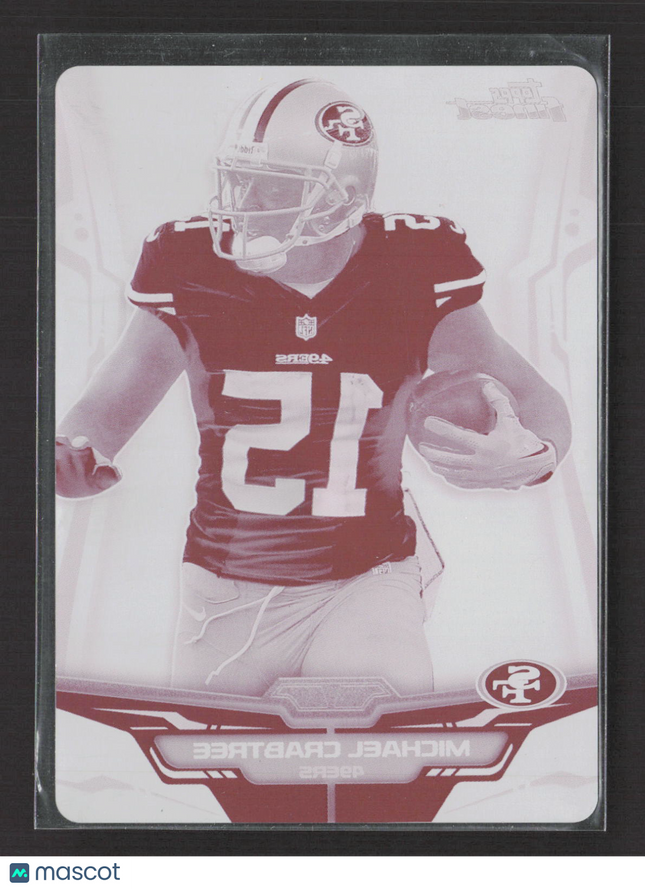 2014 Topps Finest Football Michael Crabtree #96 Magenta Printing Plate