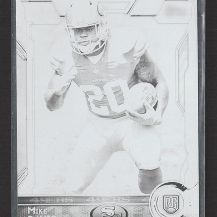 2015 Topps Football Mike Davis #450 Black Printing Plate RC 1/1