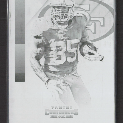 2014 Panini Contenders Vernon Davis #1 Black Printing Plate 1/1