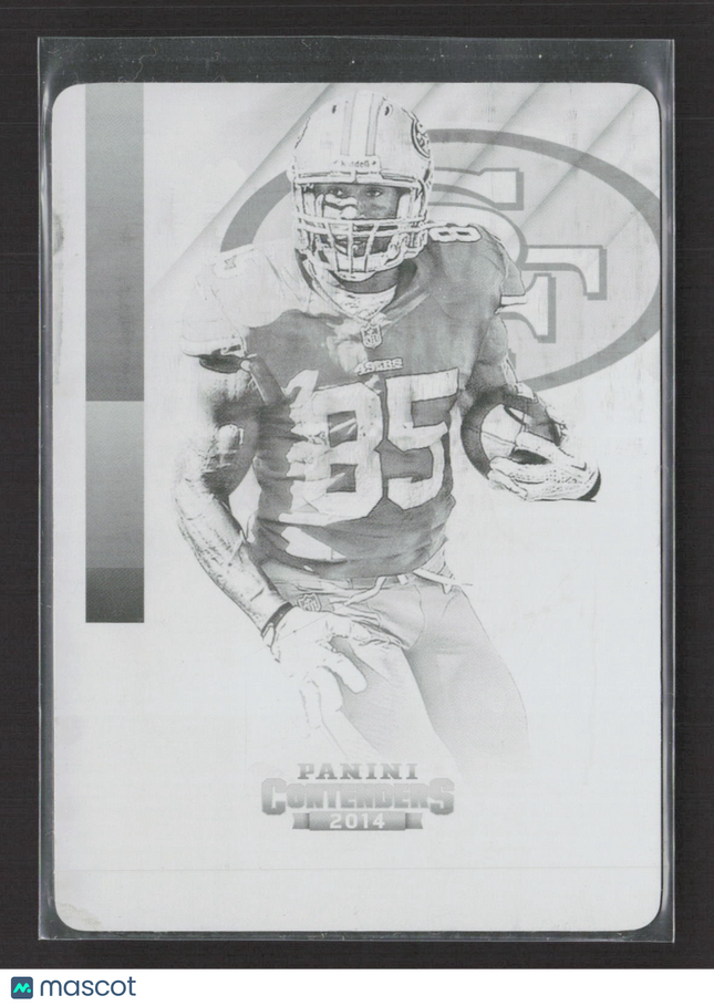 2014 Panini Contenders Vernon Davis #1 Black Printing Plate 1/1