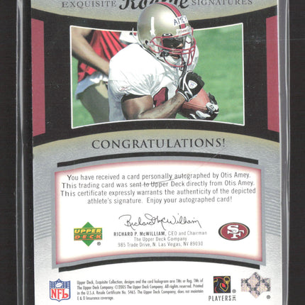 2005 Upper Deck Exquisite Collection Otis Amey #122 035/150 Patch Auto