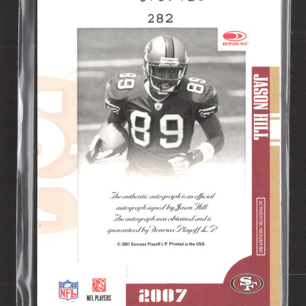 2007 Donruss Threads Rookie Class Jason Hill #282 073/120 Patch Auto