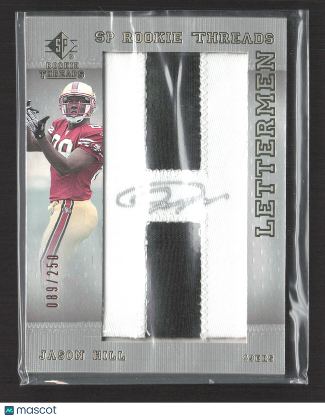 2007 Upper Deck SP Rookie Threads Jason Hill #152 089/250 Lettermen Patch Auto