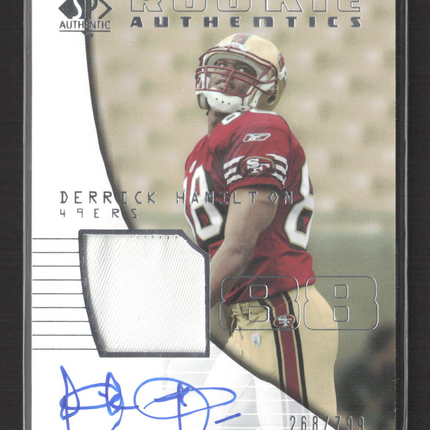2004 Upper Deck SP Authentic Derrick Hamilton #201 268/799 Event-Worn Patch Auto