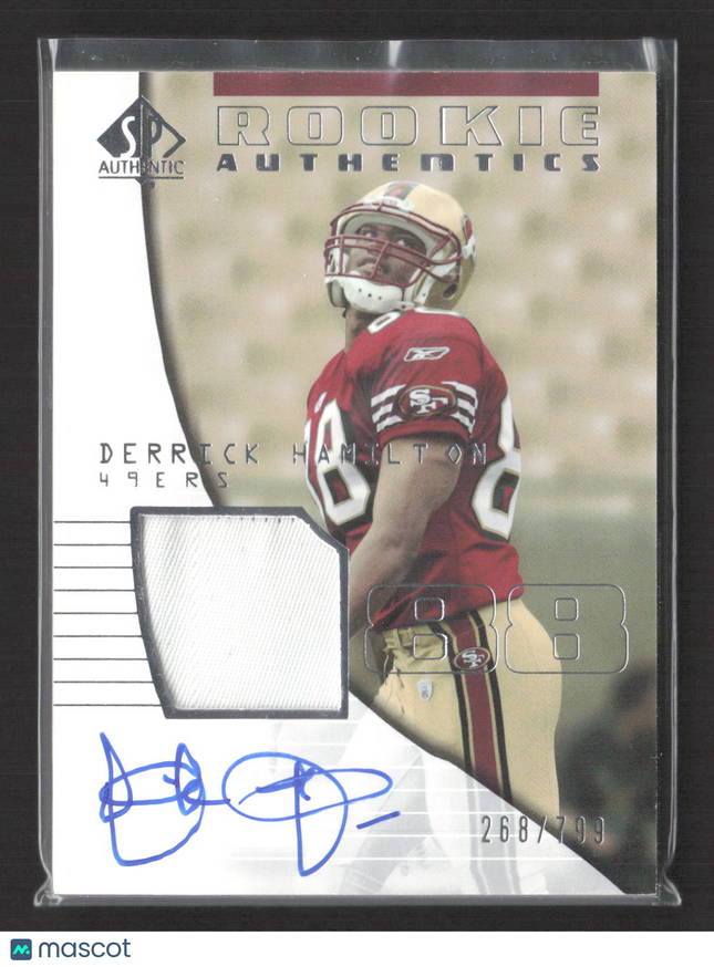 2004 Upper Deck SP Authentic Derrick Hamilton #201 268/799 Event-Worn Patch Auto