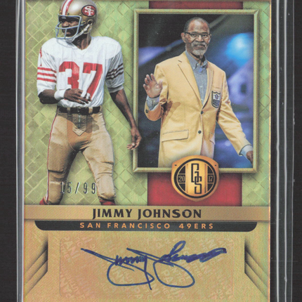2017 Panini Gold Standard Gold Jacket Signatures Jimmy Johnson #GJ-JJ 15/99 Auto