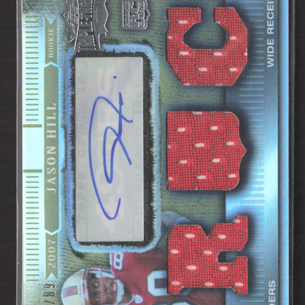 2007 Topps Triple Threads Jason Hill #138 Sepia Patch 19/89 Auto