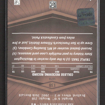 2007 Topps Triple Threads Jason Hill #138 Sepia Patch 19/89 Auto