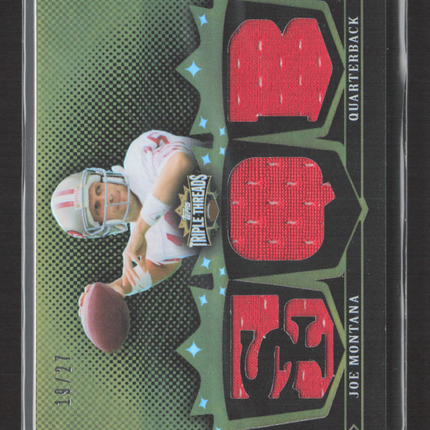 2007 Topps Triple Threads Joe Montana #TTR37 Authentic Jersey Relic 19/27