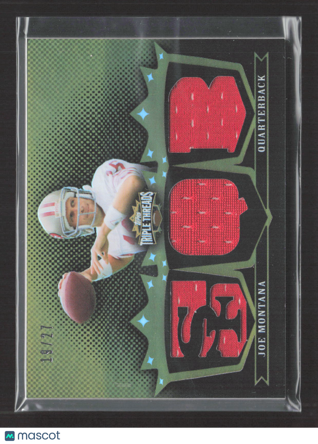 2007 Topps Triple Threads Joe Montana #TTR37 Authentic Jersey Relic 19/27