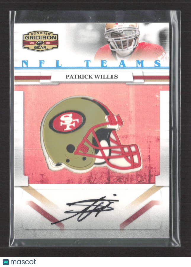 2008 Donruss Gridiron Gear Patrick Willis #NFLT-25 19/25 Auto