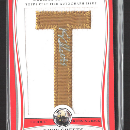 2009 Topps College Kory Sheets #LAP-KS Letter Patch 120/175 Auto