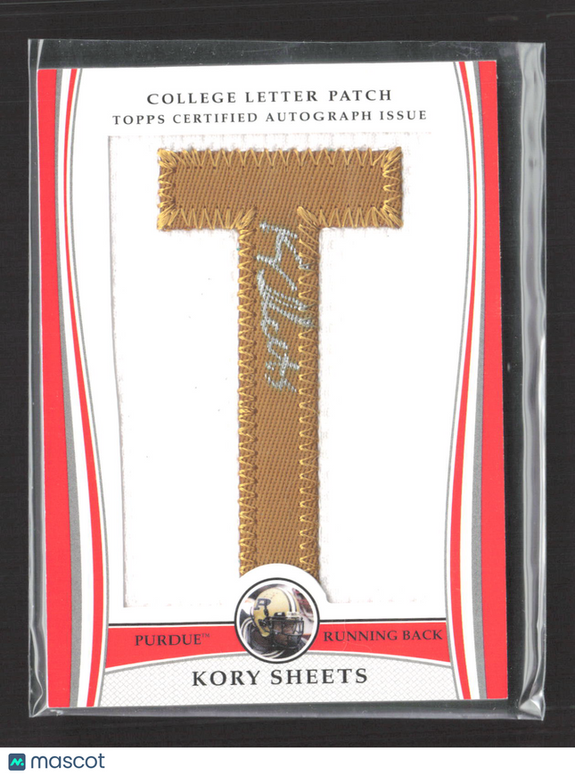 2009 Topps College Kory Sheets #LAP-KS Letter Patch 120/175 Auto