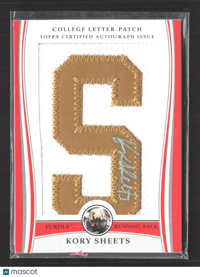 2009 Topps College Letter Patch Kory Sheets #LAP-KS 158/175 Auto