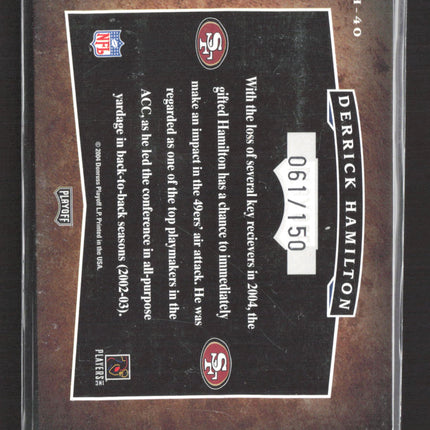 2004 Playoff Hog Heaven Rookie Hoggs Derrick Hamilton #RH-40 061/150 Auto