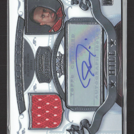 2007 Bowman Sterling Jason Hill #BSRRA-JH Authentic Player-Worn Jersey Auto