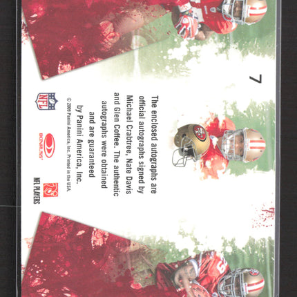 2009 Panini Rookies & Stars Team Chemistry Michael Crabtree #7 06/10 Triple Auto