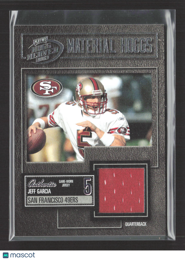 2003 Playoff Hog Heaven Material Hoggs Jeff Garcia #MH-34 Jersey 029/125