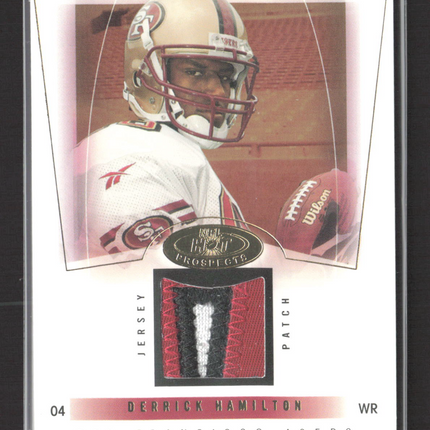 2004 Fleer SkyBox Hot Prospects Derrick Hamilton #98 Jersey Patch /350