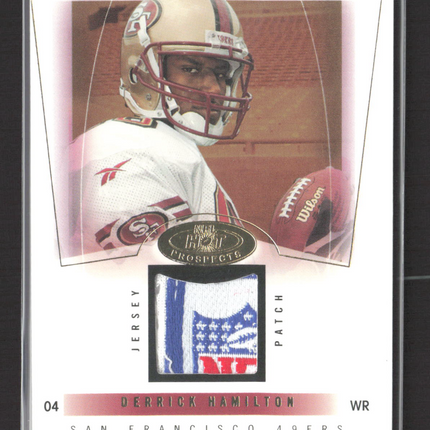2004 Fleer Hot Prospects Future Swatch Derrick Hamilton #98 Logo Patch /350