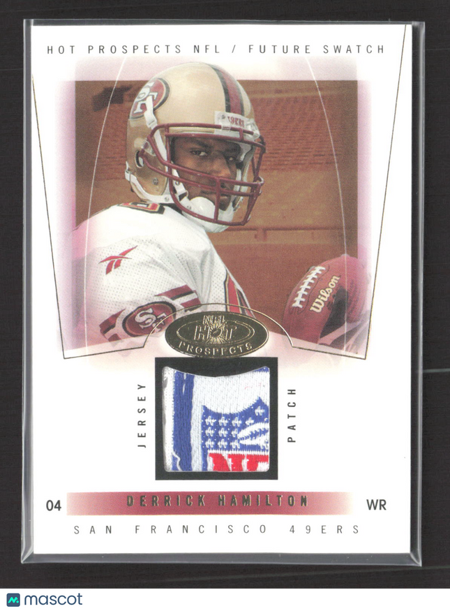 2004 Fleer Hot Prospects Future Swatch Derrick Hamilton #98 Logo Patch /350