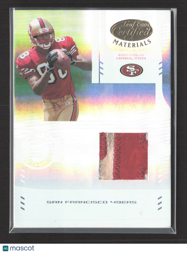 2004 Leaf Certified Materials Derrick Hamilton #229 Jersey Patch /1250
