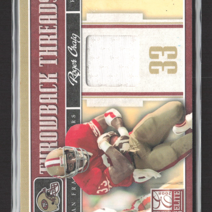 2008 Donruss Elite Throwback Threads Roger Craig #TTS-13 Jersey /199