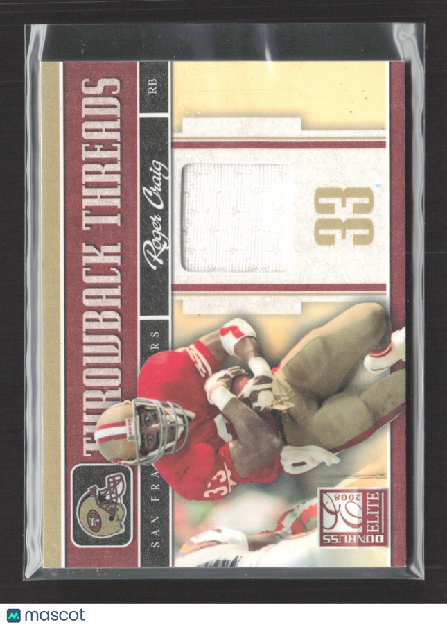 2008 Donruss Elite Throwback Threads Roger Craig #TTS-13 Jersey /199
