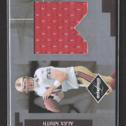 2007 Donruss Playoff Leaf Limited Alex Smith #J-6 Authentic Jersey 33/50