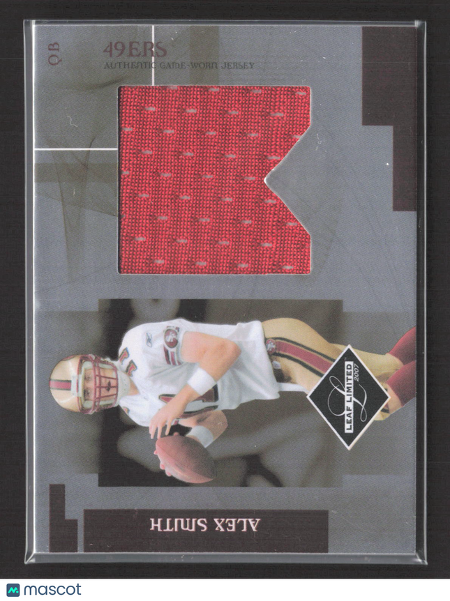 2007 Leaf Limited Alex Smith #J-6 02/50 Authentic Game-Worn Jersey /50