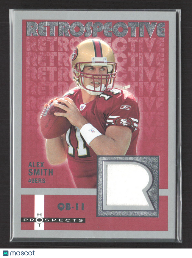 2006 Fleer Hot Prospects Retrospective Alex Smith #RE-AS Game-Used Jersey