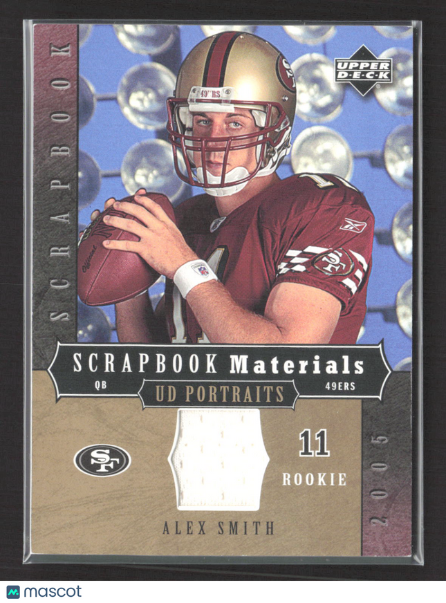 2005 Upper Deck Portraits Scrapbook Materials Alex Smith #SB-AS Patch