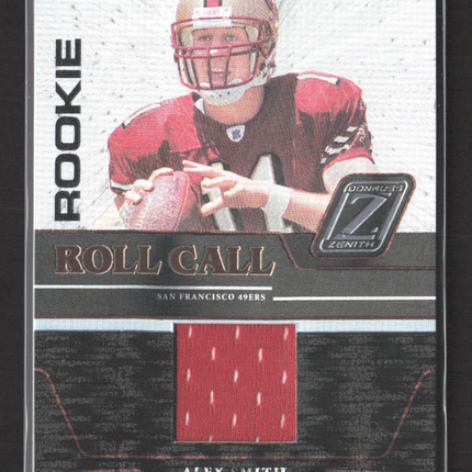 2005 Donruss Zenith Roll Call Alex Smith #RC-2 Jersey Patch