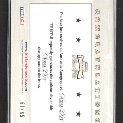2007 TRISTAR Signa Cuts Hidden Treasures Bob St. Clair Cut Auto