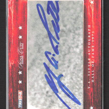 2007 TRISTAR Signa Cuts Y.A. Tittle Cut Auto